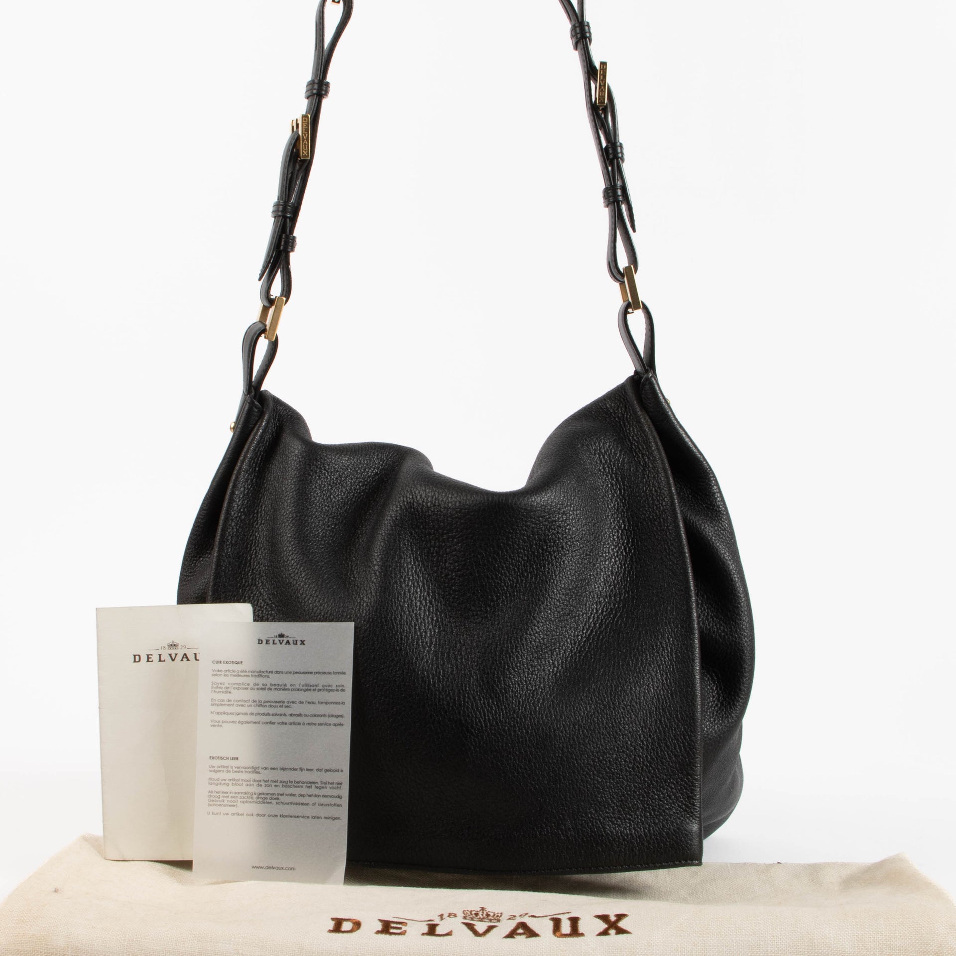 Delvaux Black Cerf Léon MM Bag