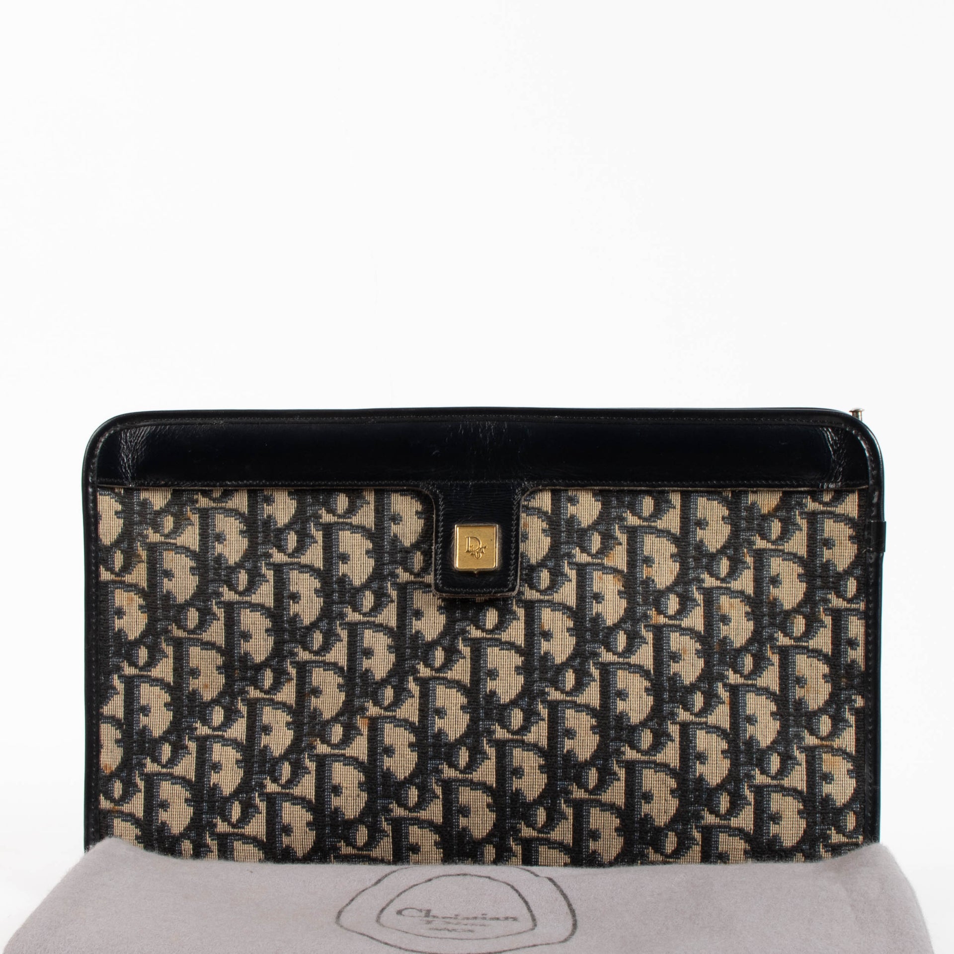 Christian Dior Vintage Blue Oblique Clutch