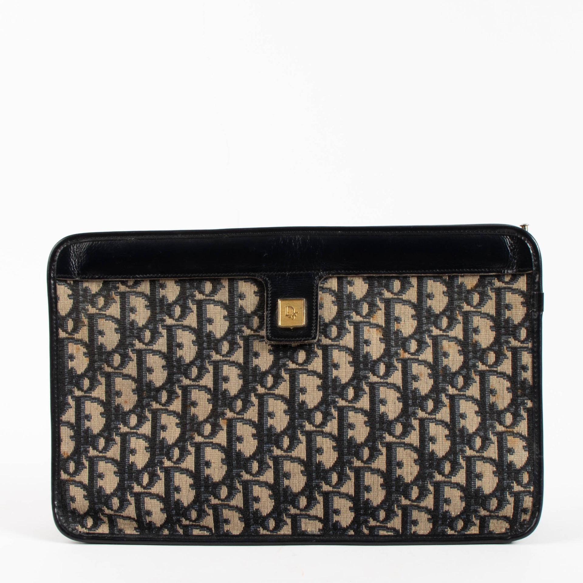 Christian Dior Vintage Blue Oblique Clutch