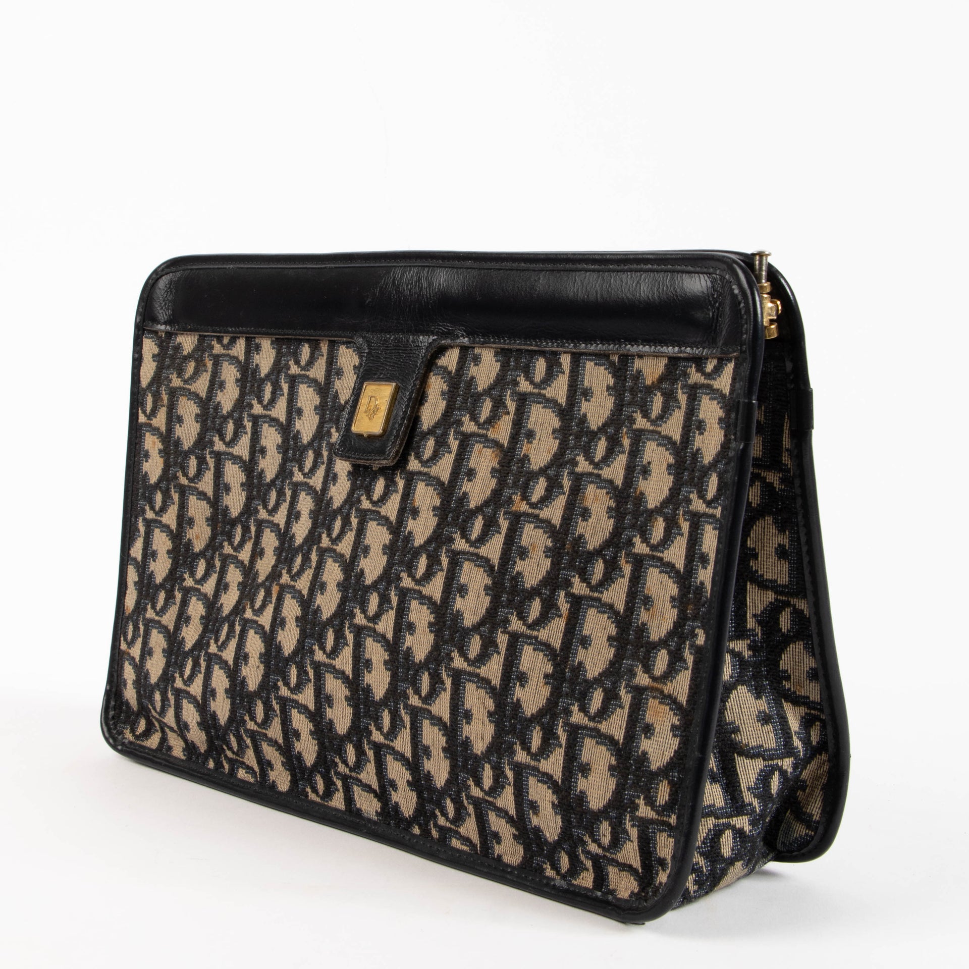 Christian Dior Vintage Blue Oblique Clutch