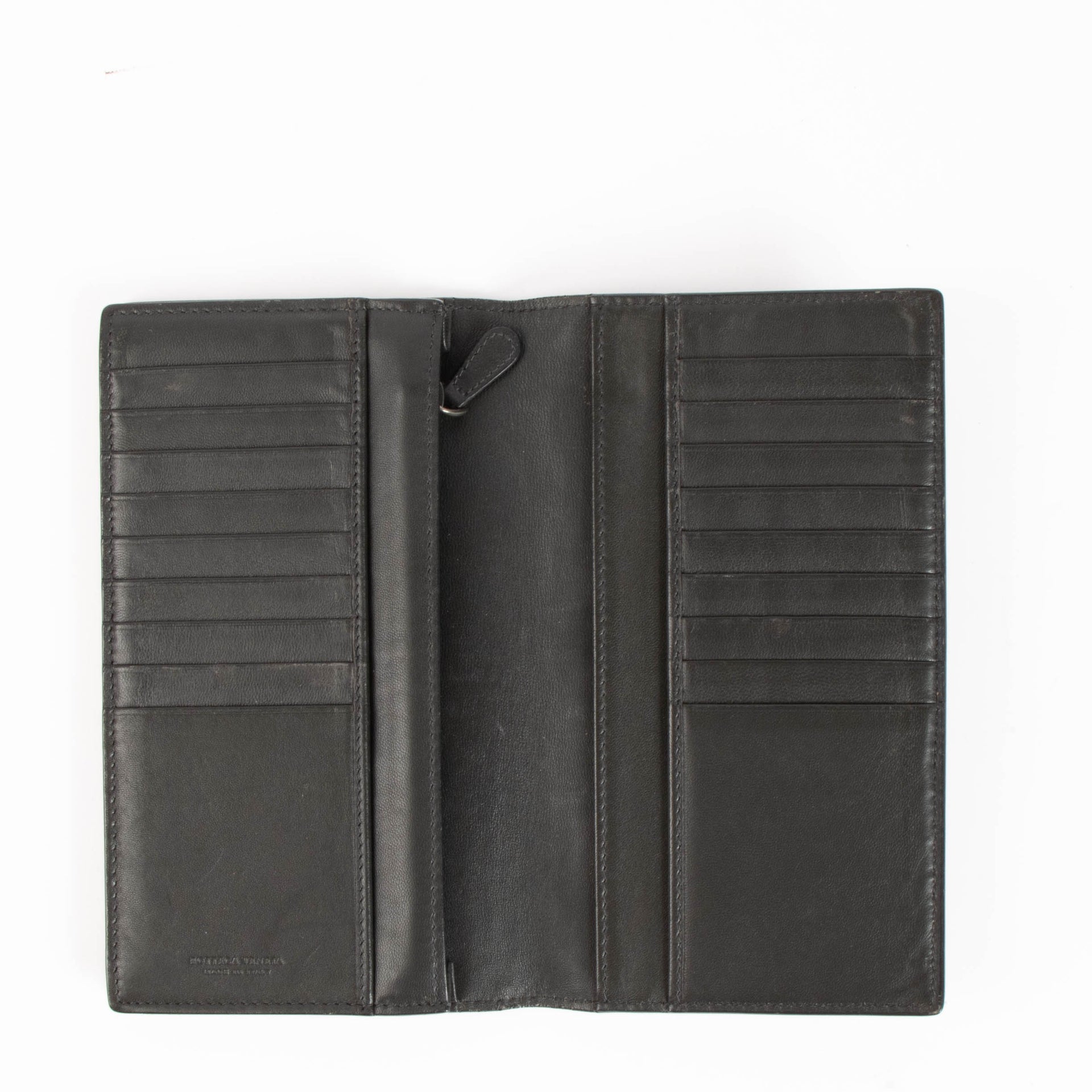 Bottega Veneta Black Intrecciato Leather/Karung Snakeskin Wallet