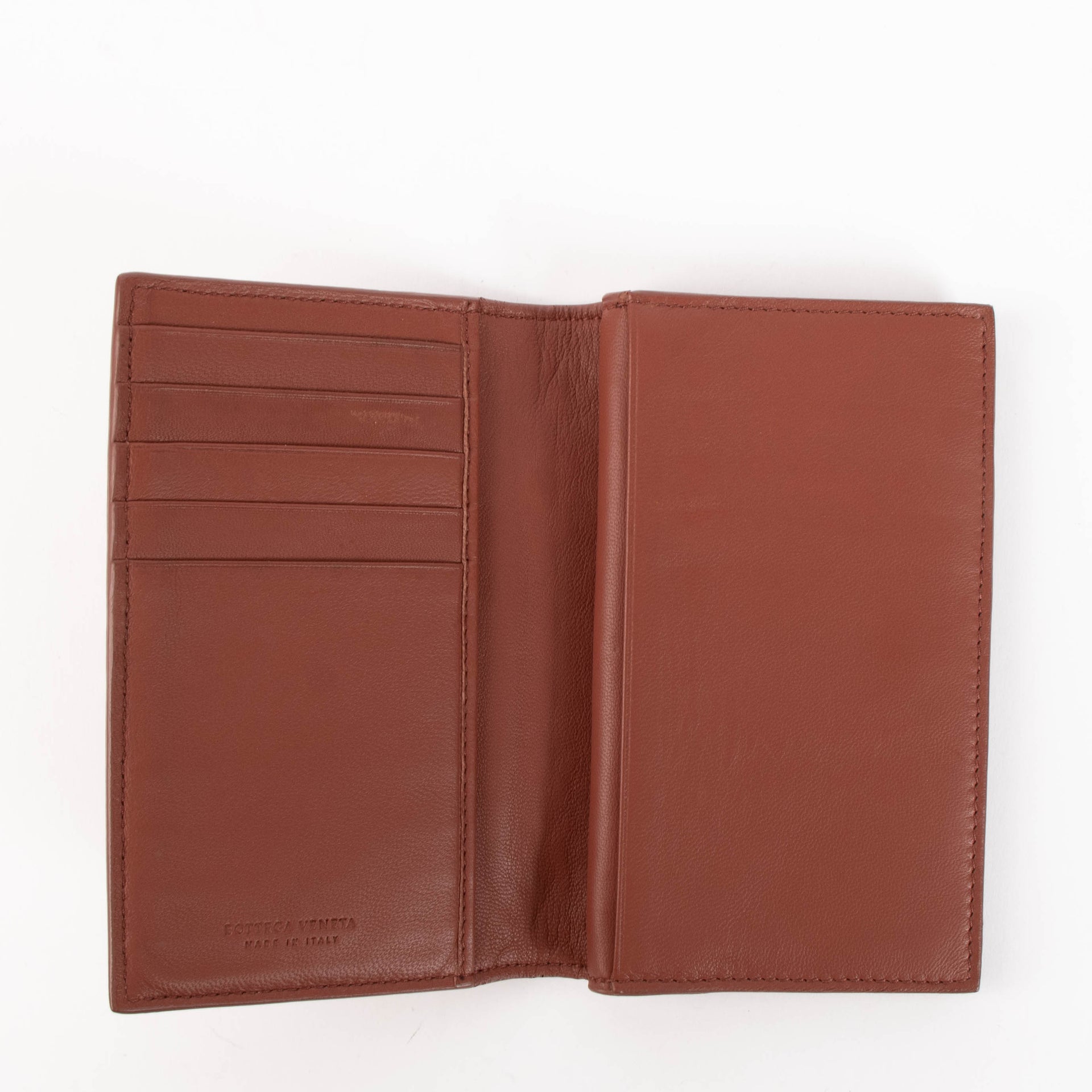 Bottega Veneta Red Intrecciato Leather Wallet