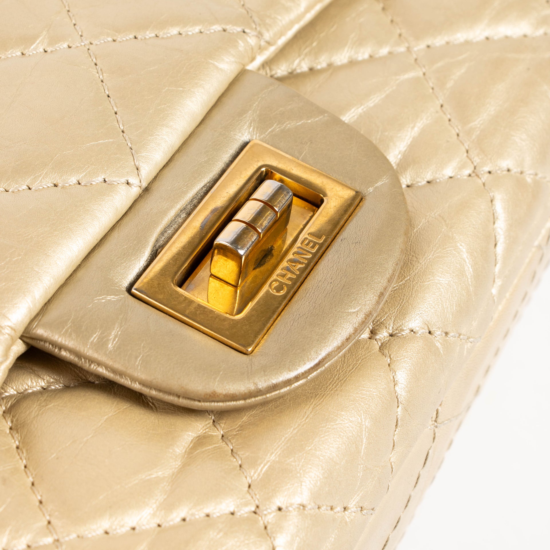 Chanel Light Gold 2.55 Reissue Maxi Bag