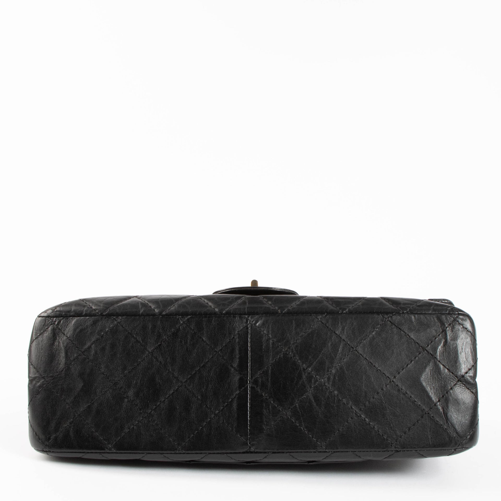 Chanel Black Aged Calfskin Large Reissue 2.55 Bag
