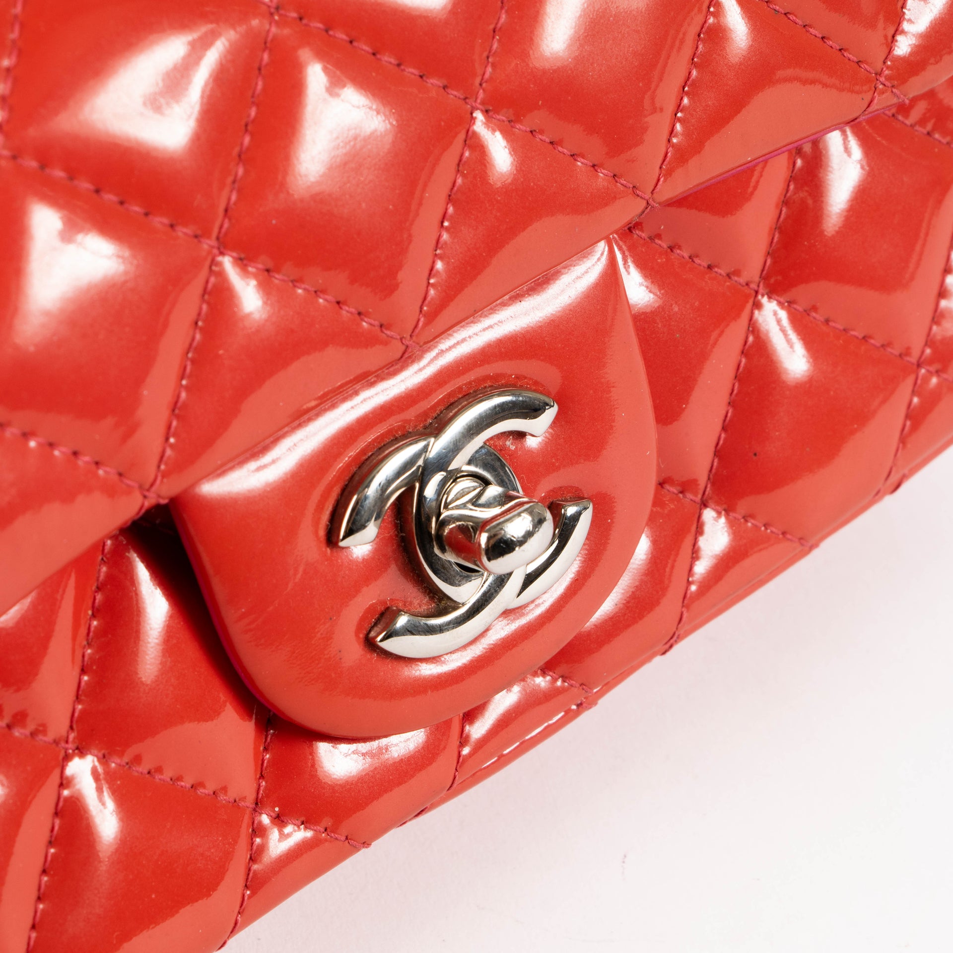 Chanel Red Patent Extra Mini Classic Flap Bag