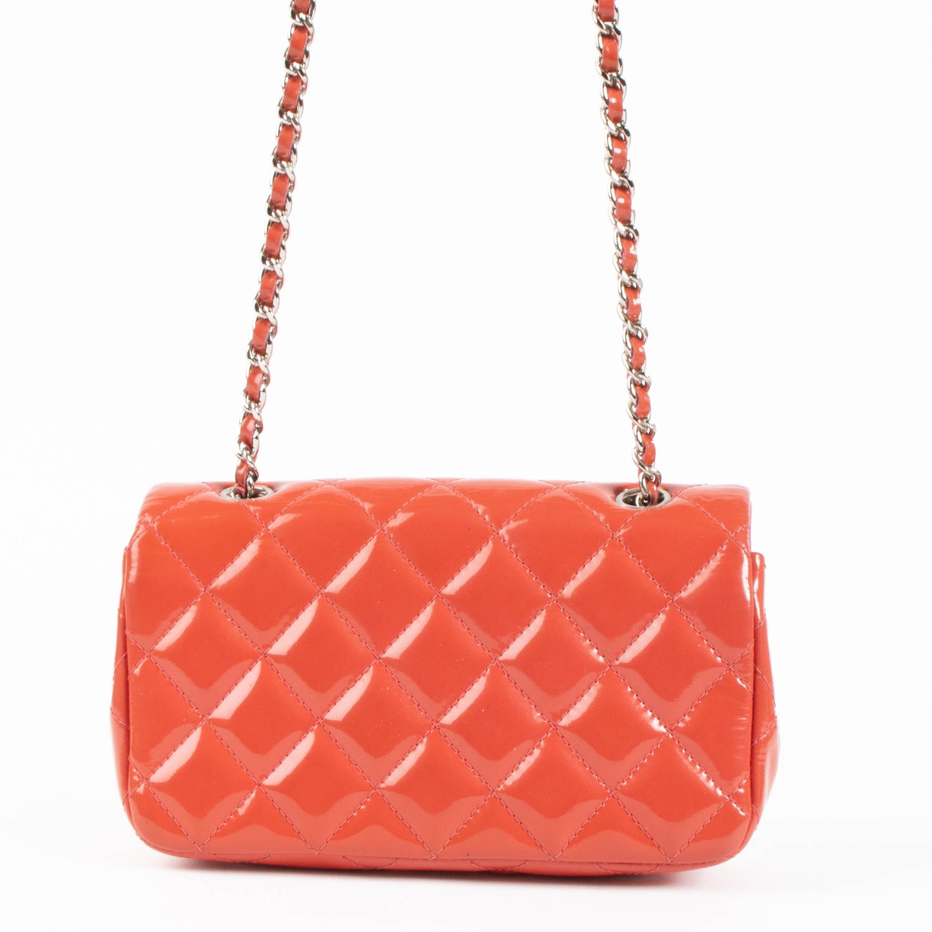 Chanel Red Patent Extra Mini Classic Flap Bag