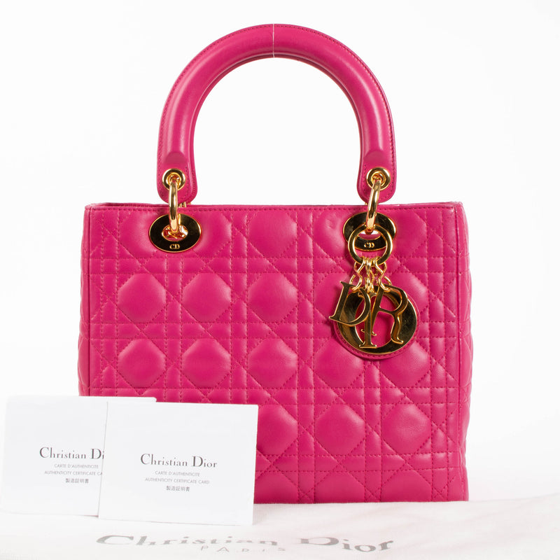 Christian Dior Pink Medium Lady Dior
