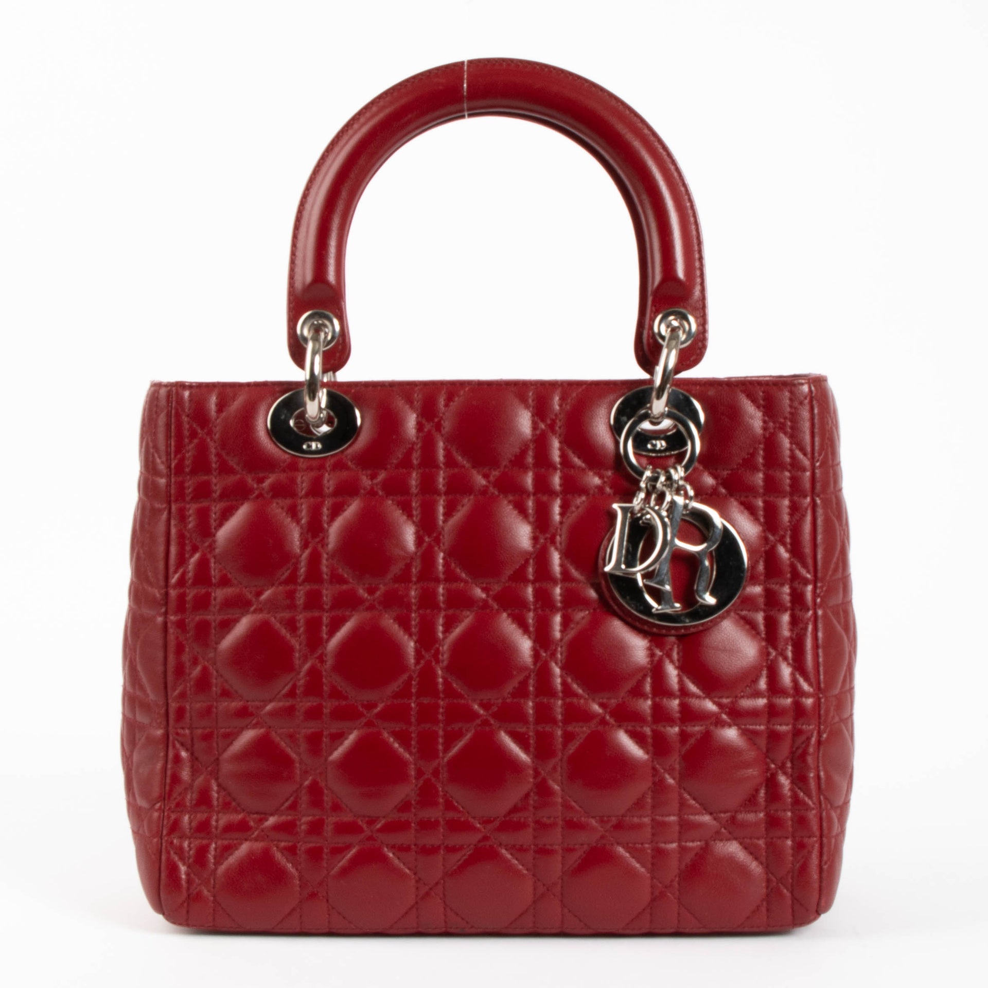 Christian Dior Red Medium Lady Dior