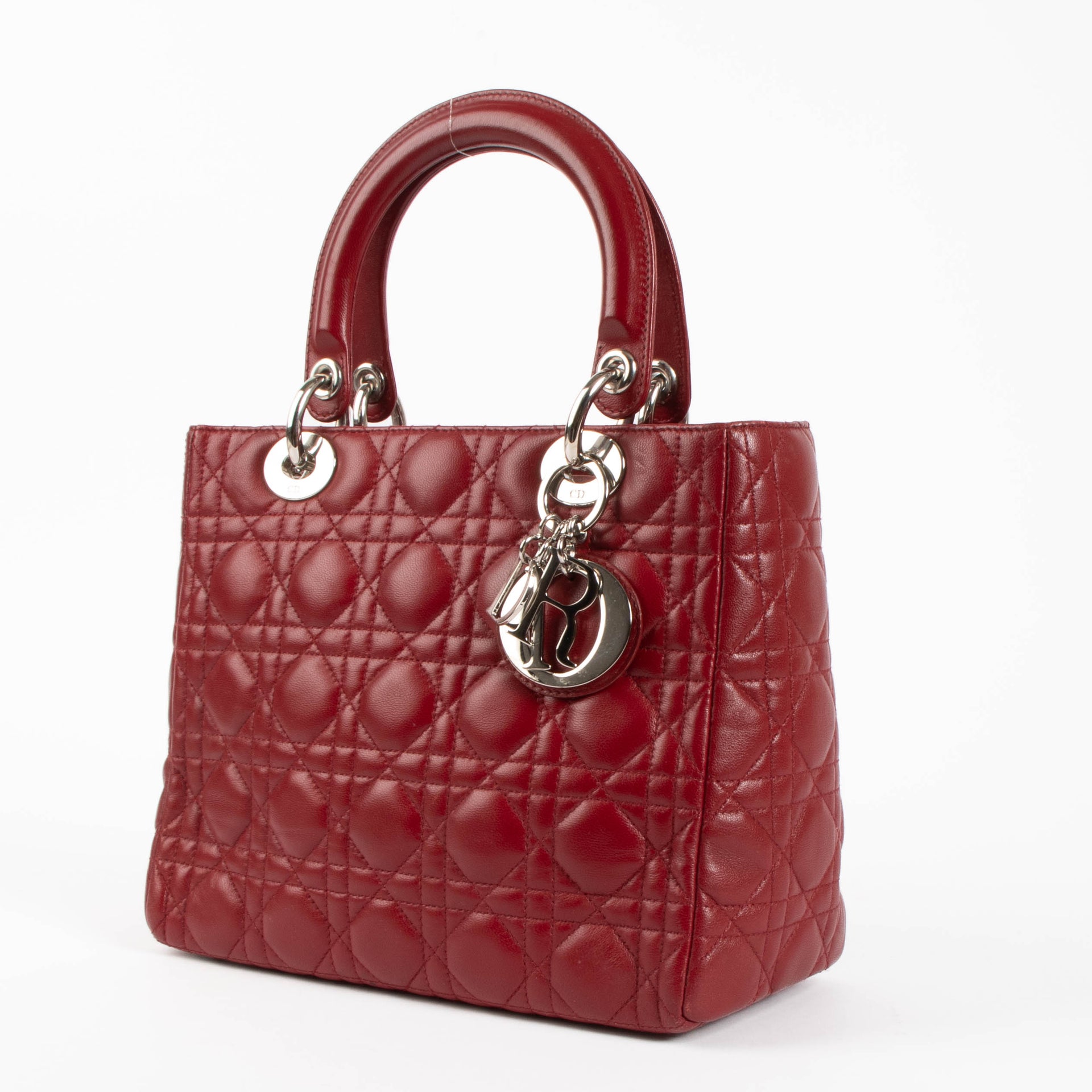 Christian Dior Red Medium Lady Dior
