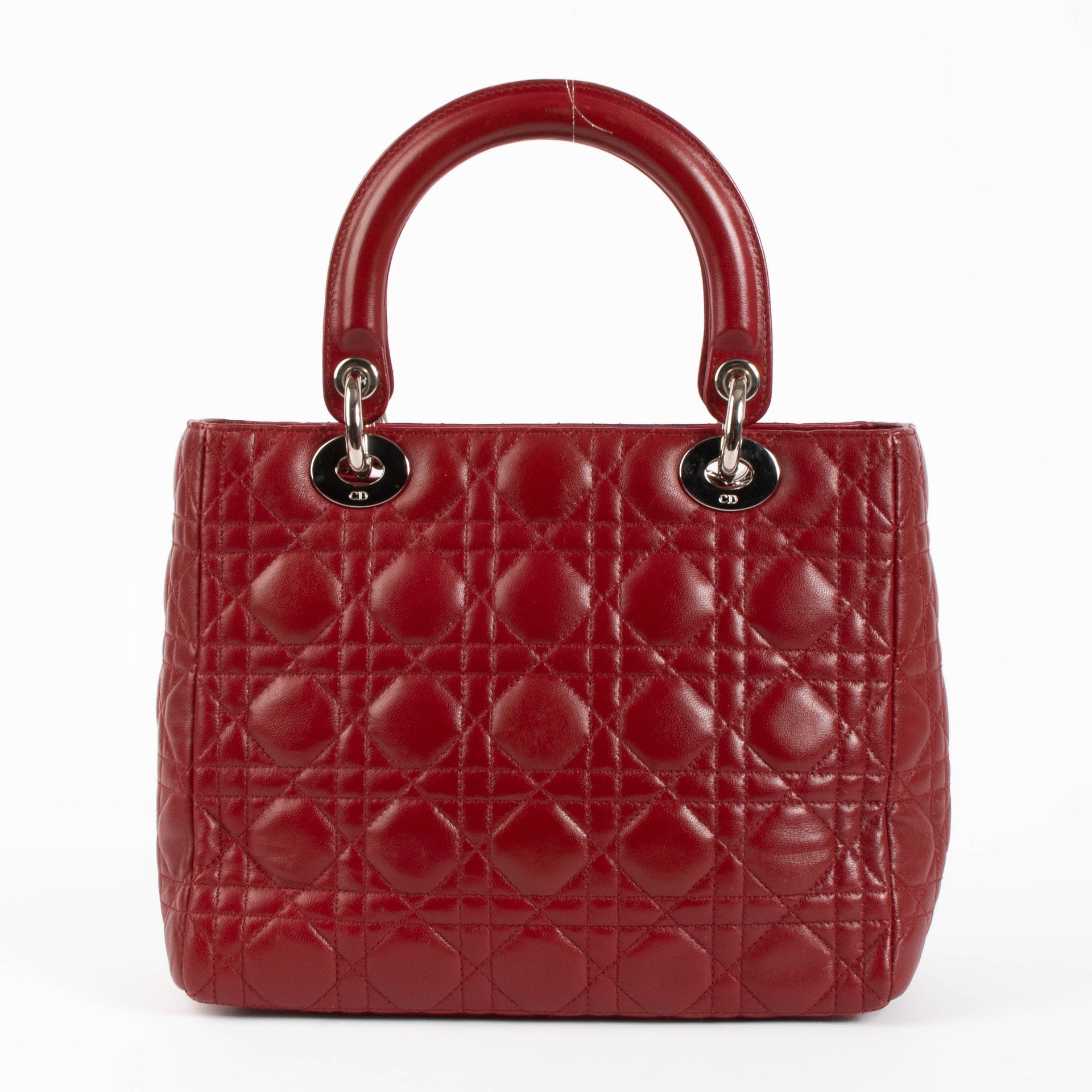 Christian Dior Red Medium Lady Dior