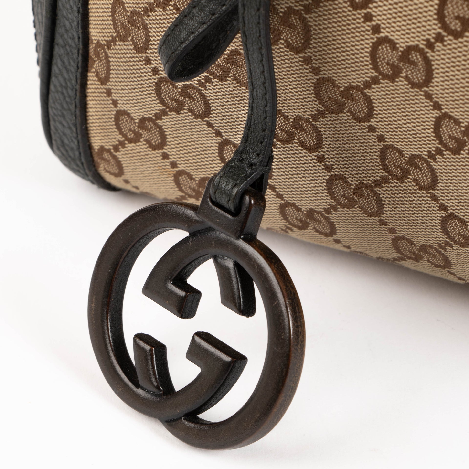 Gucci GG Canvas Medium Charm Satchel Bag