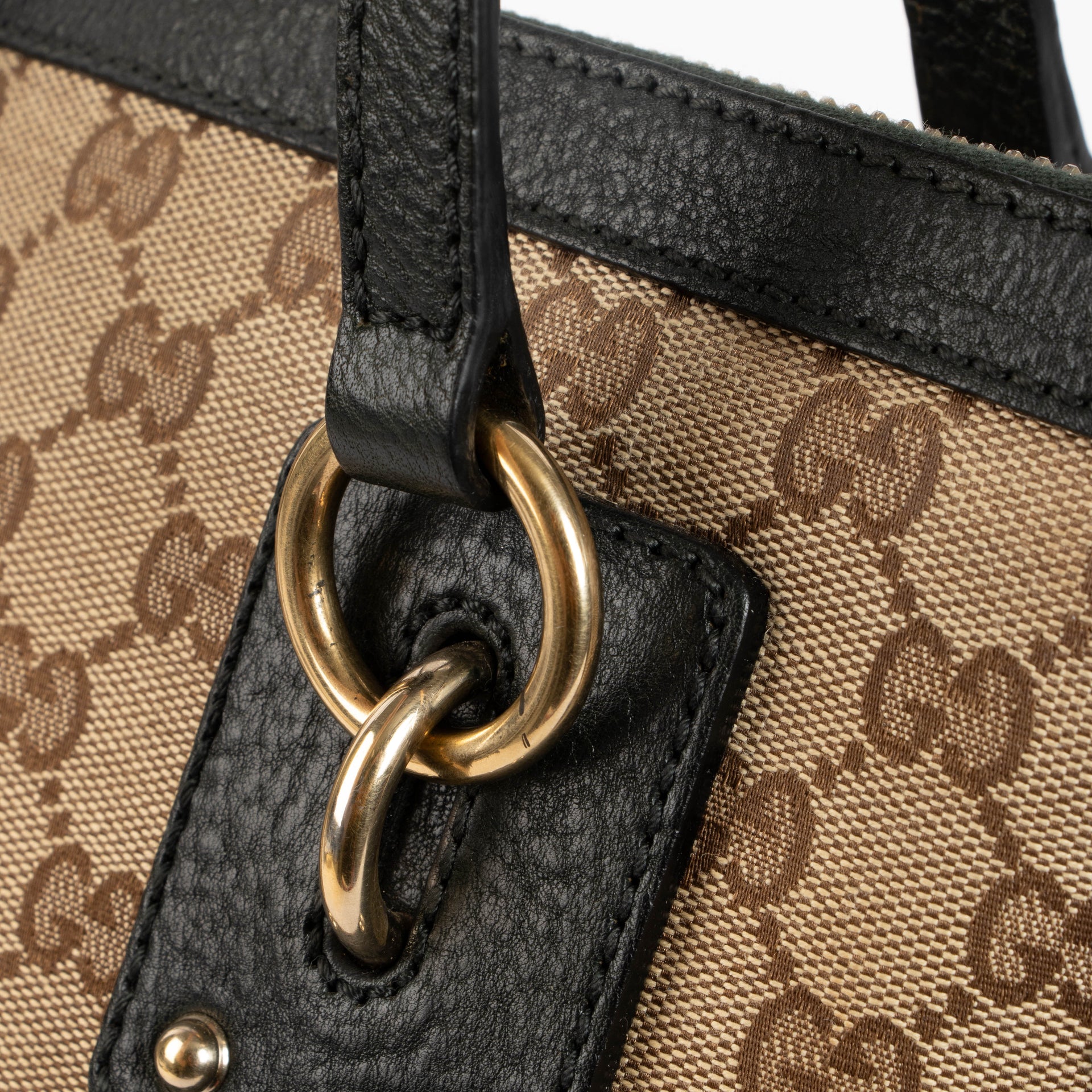 Gucci GG Canvas Medium Charm Satchel Bag