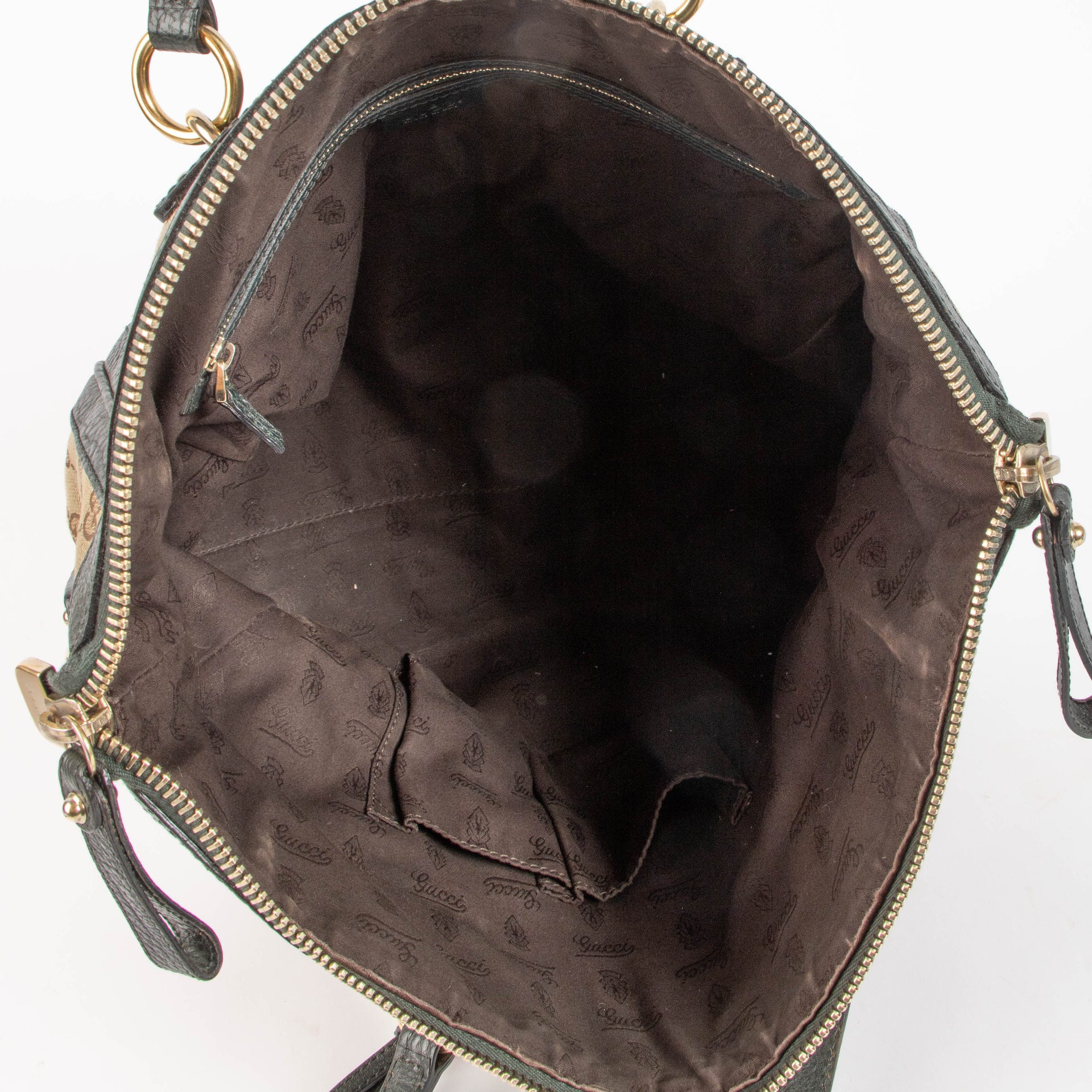 Gucci GG Canvas Medium Charm Satchel Bag