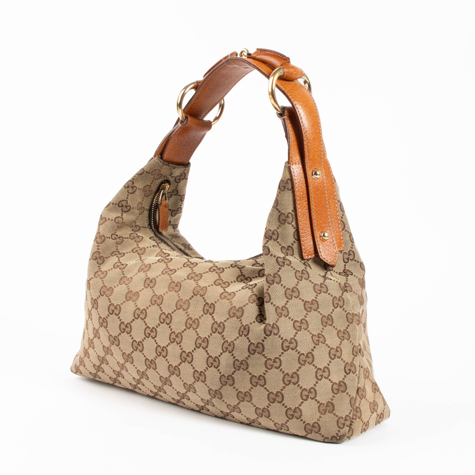 Gucci GG Canvas Medium Horsebit Hobo
