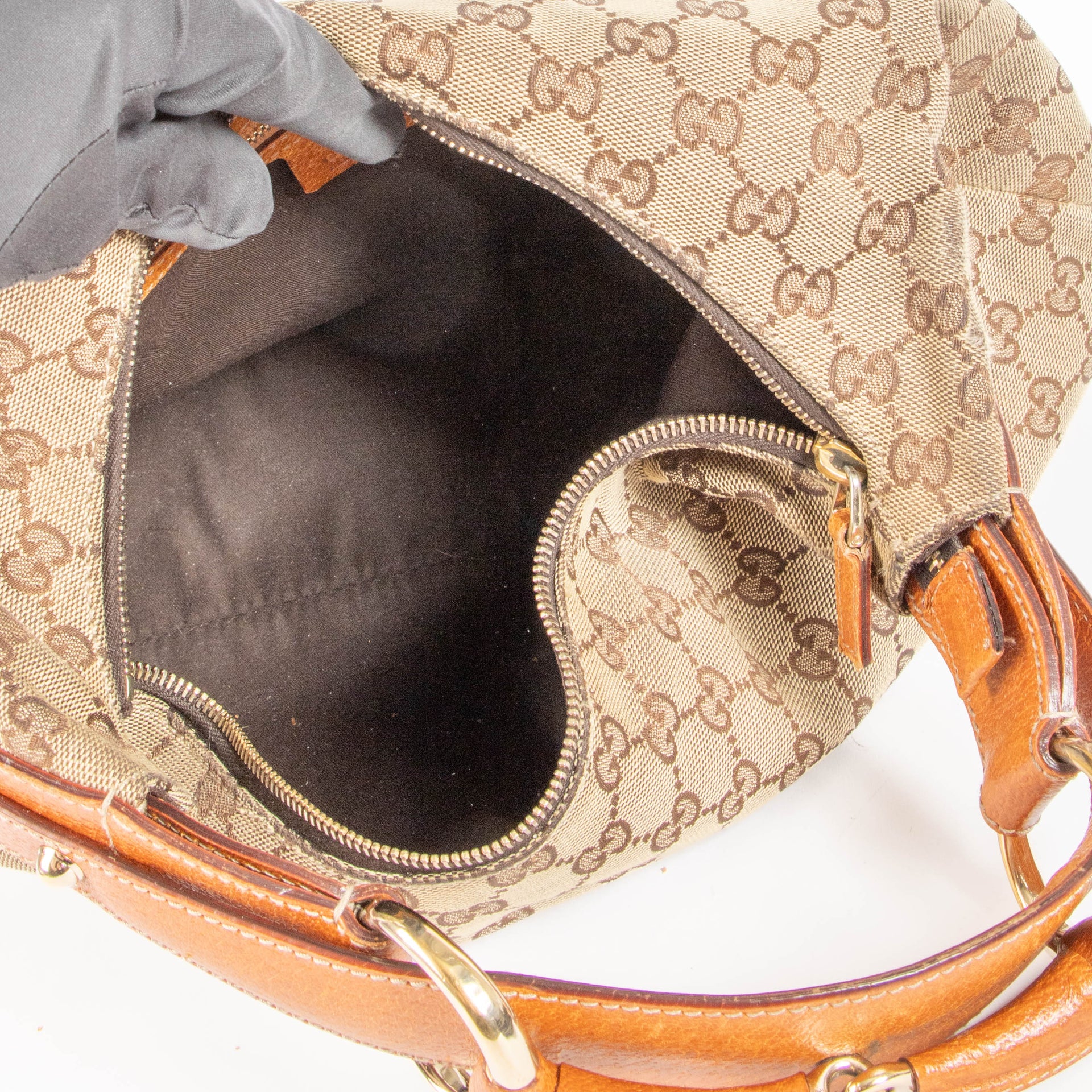 Gucci GG Canvas Medium Horsebit Hobo