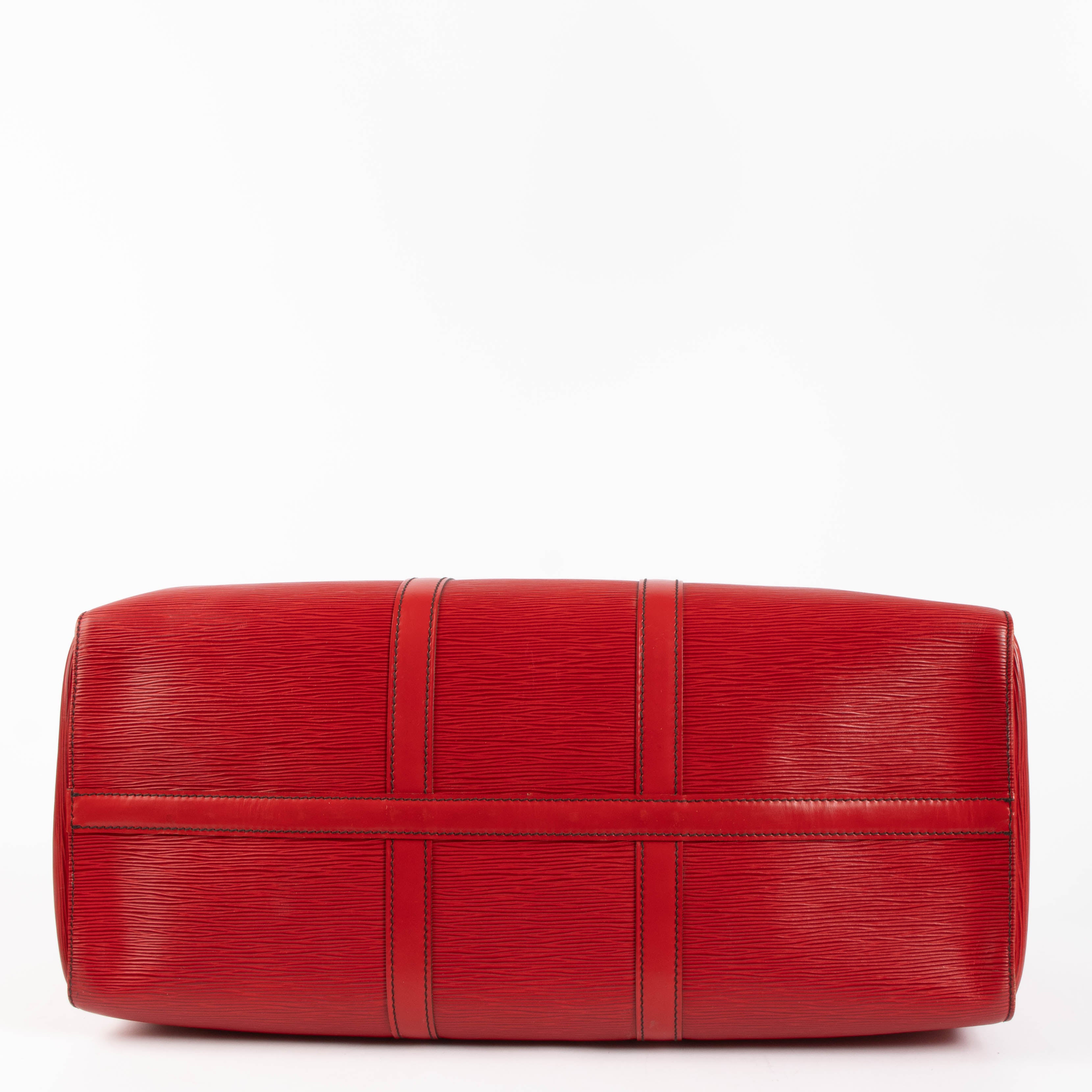 Louis Vuitton Red Epi Keepall 50 Travel Bag – Labellov
