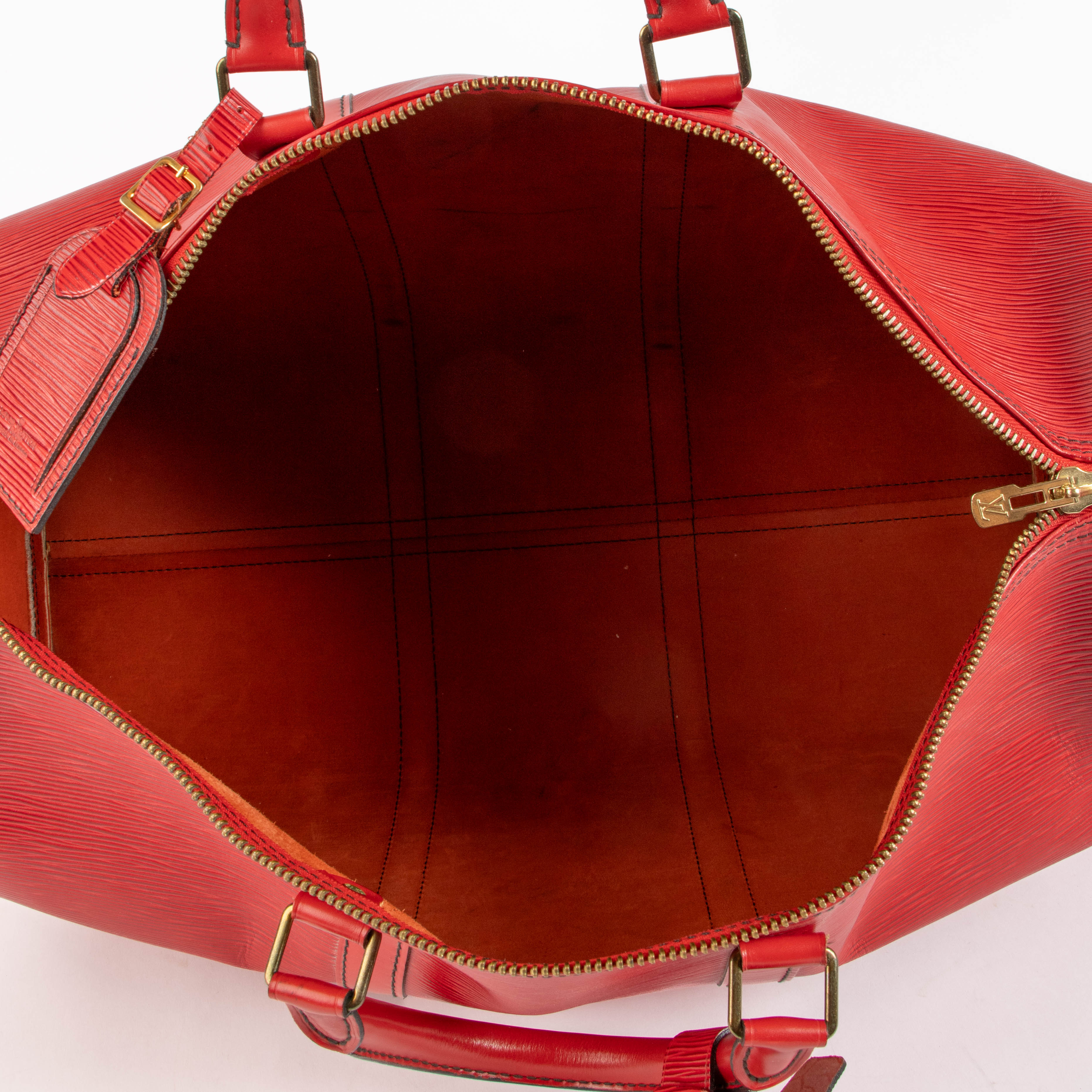 Louis Vuitton Red Epi Keepall 50 Travel Bag – Labellov