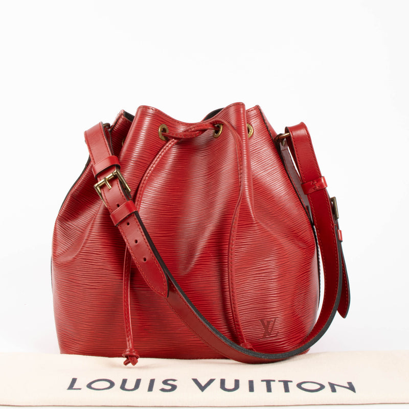 Louis Vuitton Red Epi Noé PM Bag
