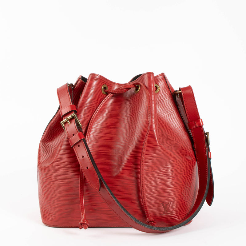 Louis Vuitton Red Epi Noé PM Bag
