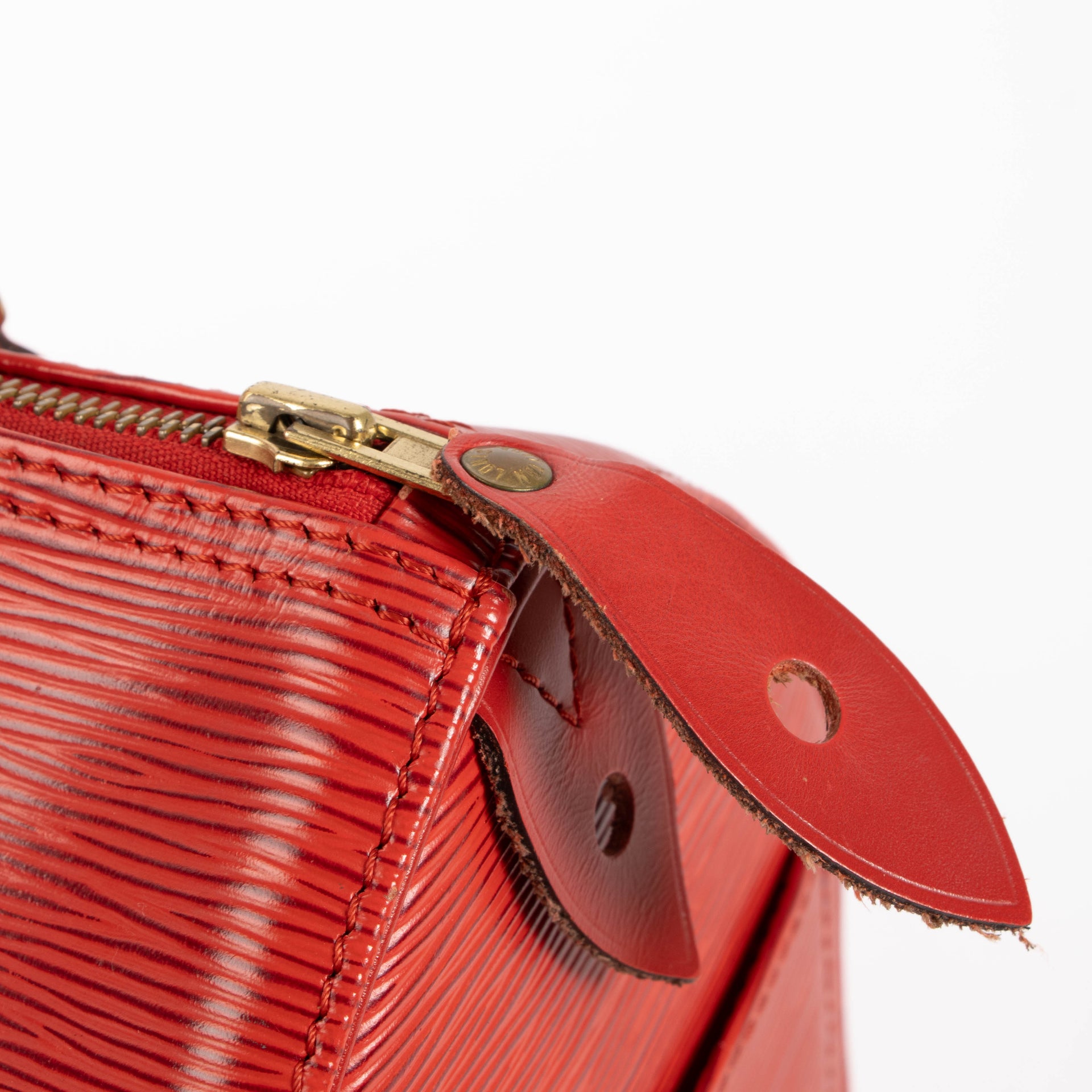 Louis Vuitton Red Epi Speedy 25 Bag