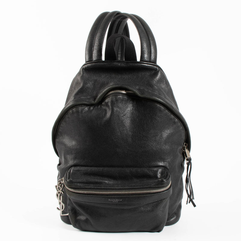 Saint Laurent Black Leather Backpack