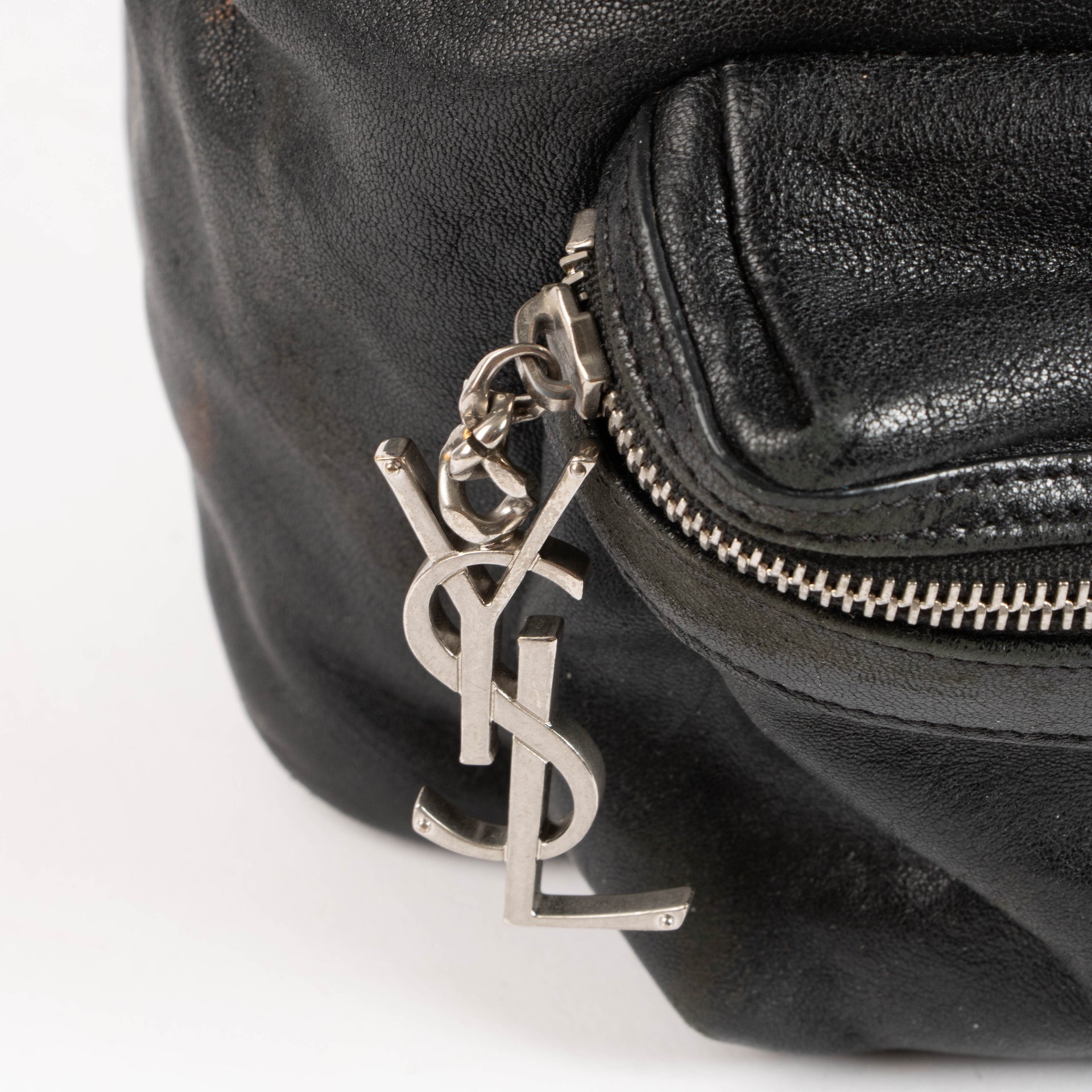 Saint Laurent Black Leather Backpack