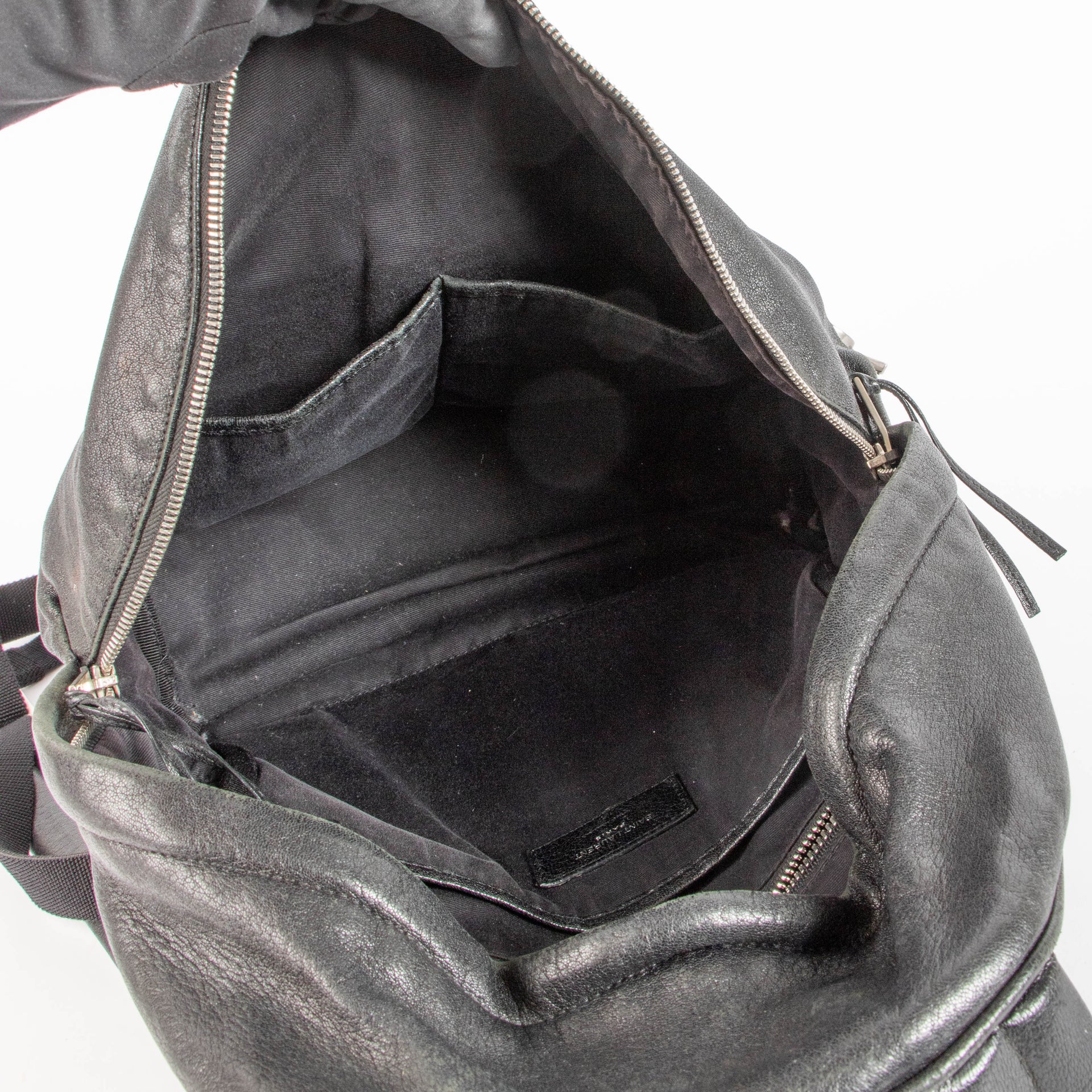 Saint Laurent Black Leather Backpack