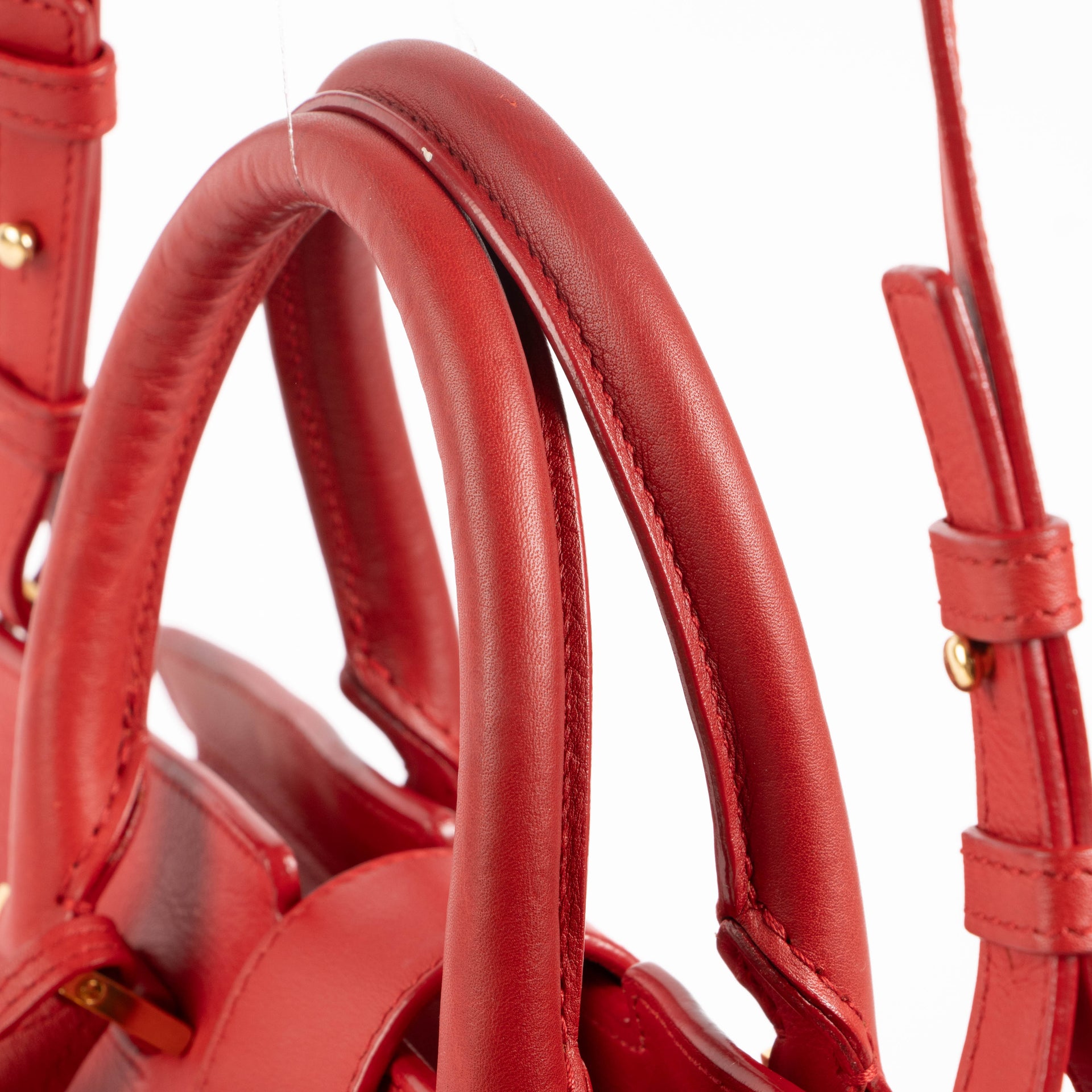 Saint Laurent Red Small Classic Y Cabas Bag