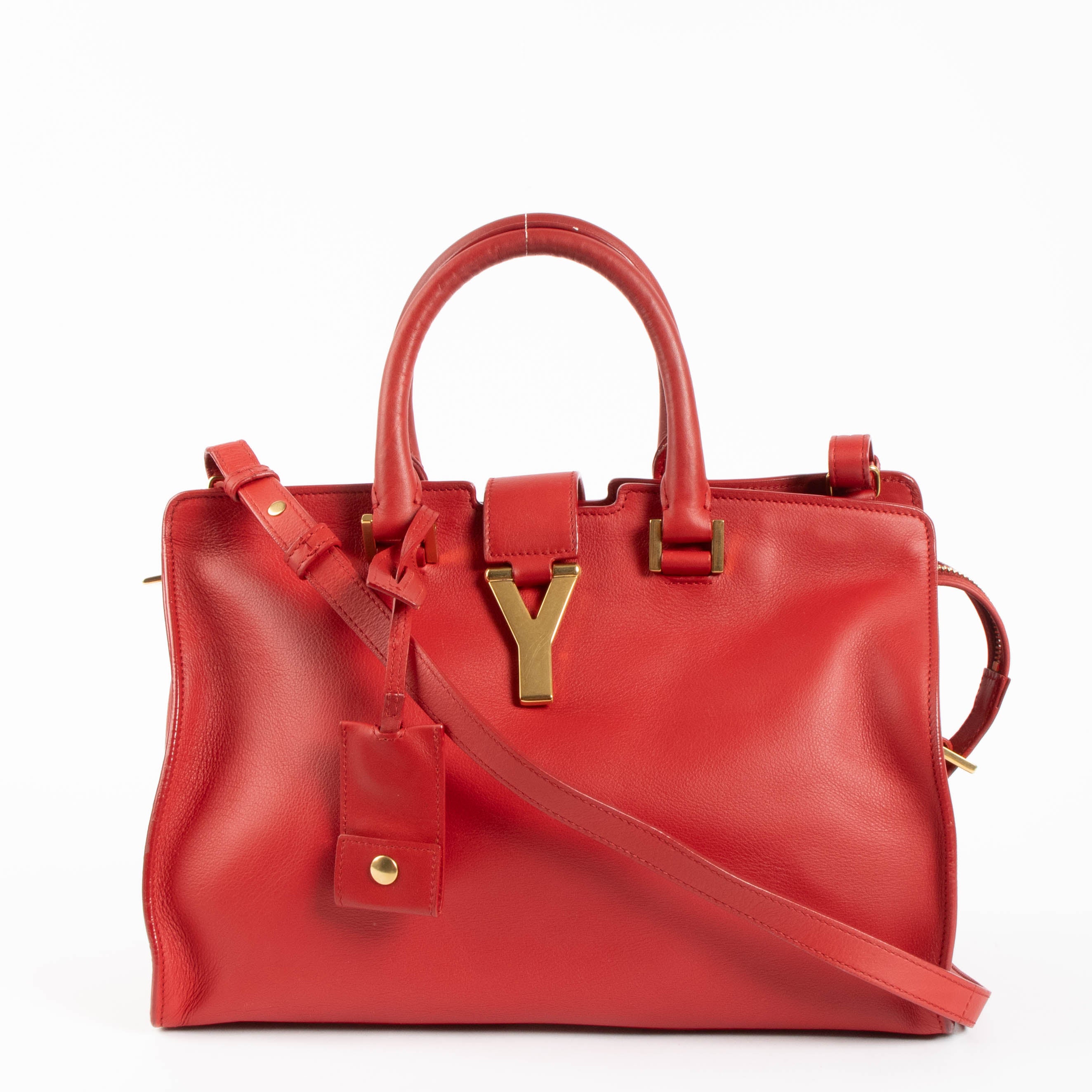 Saint Laurent Red Small Classic Y Cabas Bag – Labellov