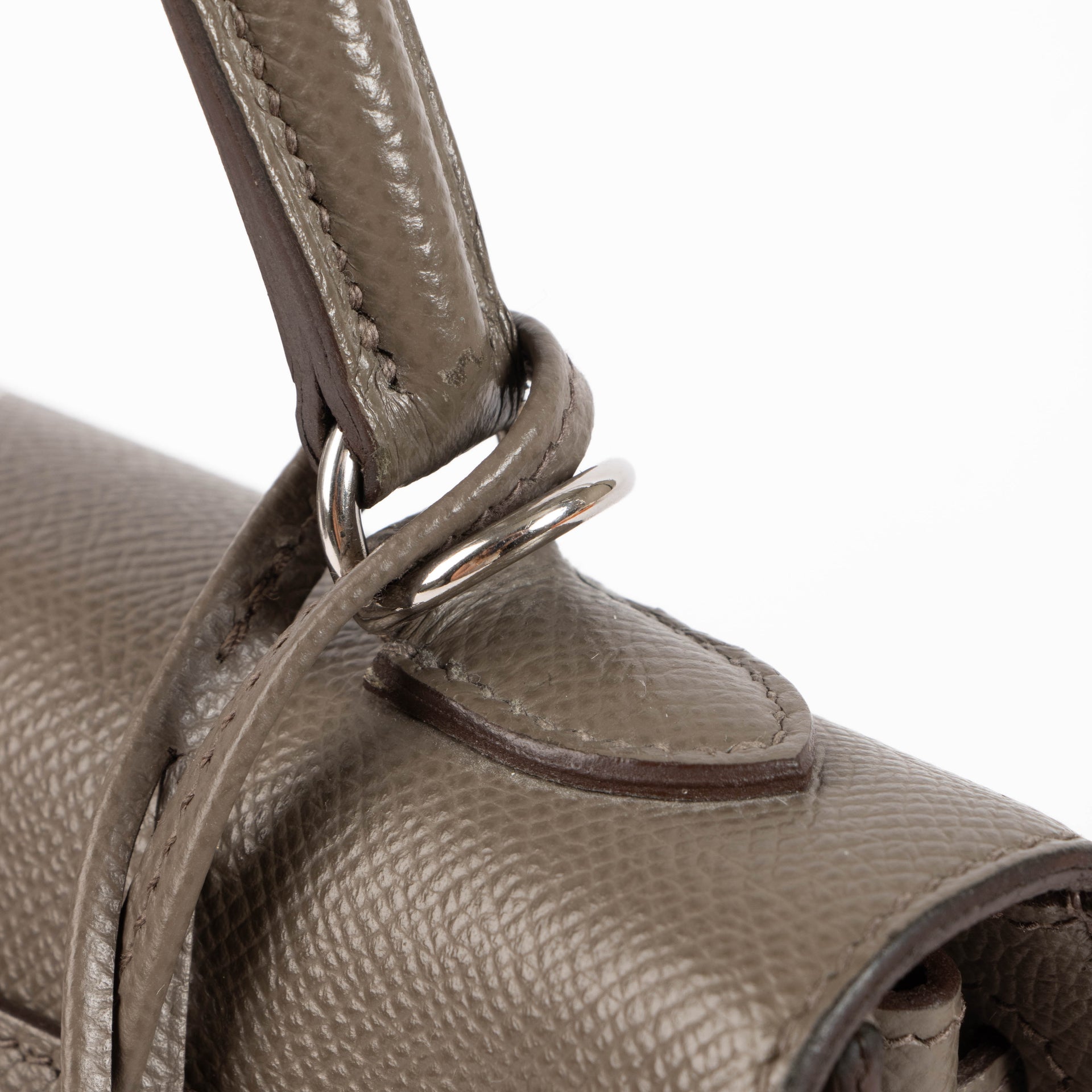 Hermes Kelly 25 Gris Etain Epsom PHW