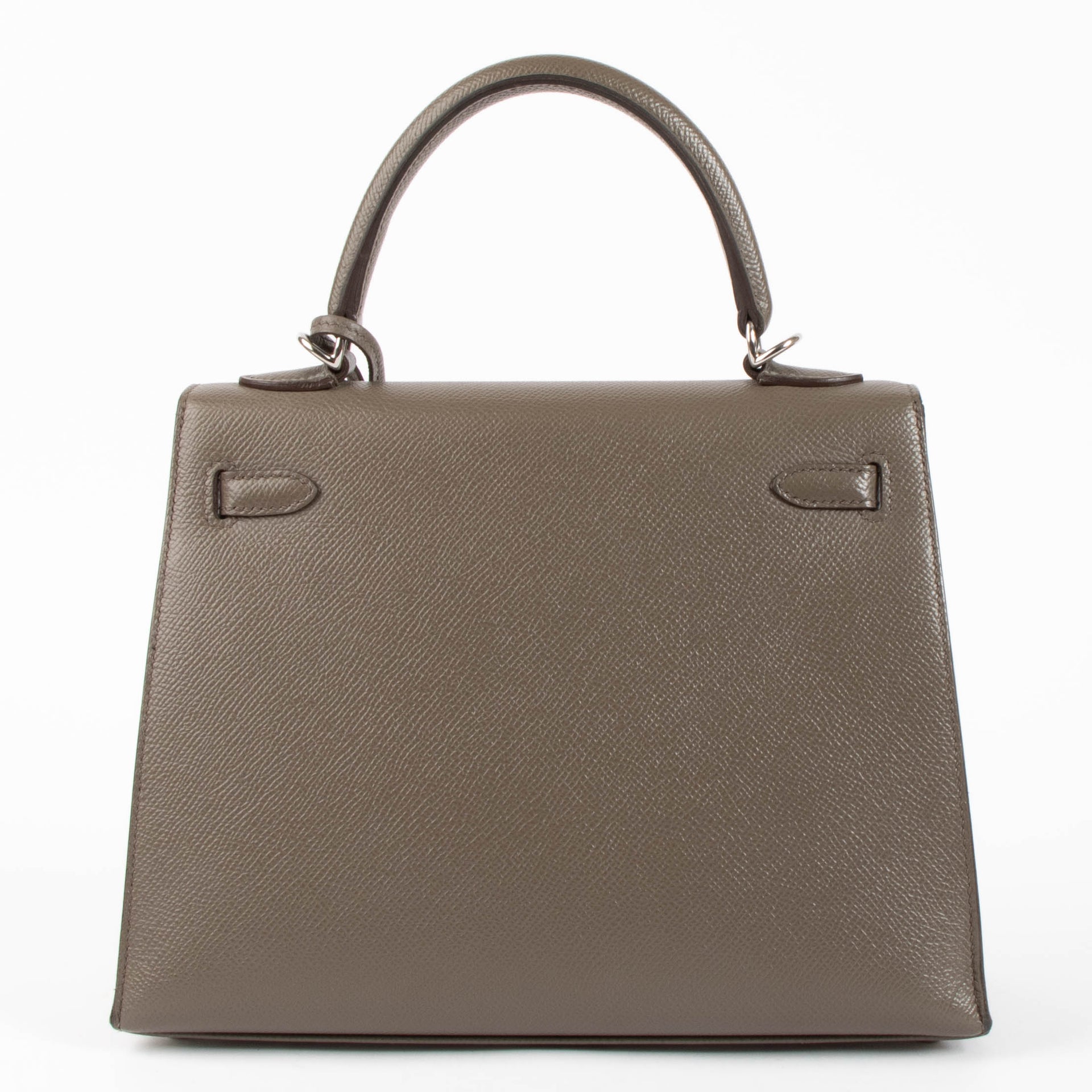 Hermes Kelly 25 Gris Etain Epsom PHW