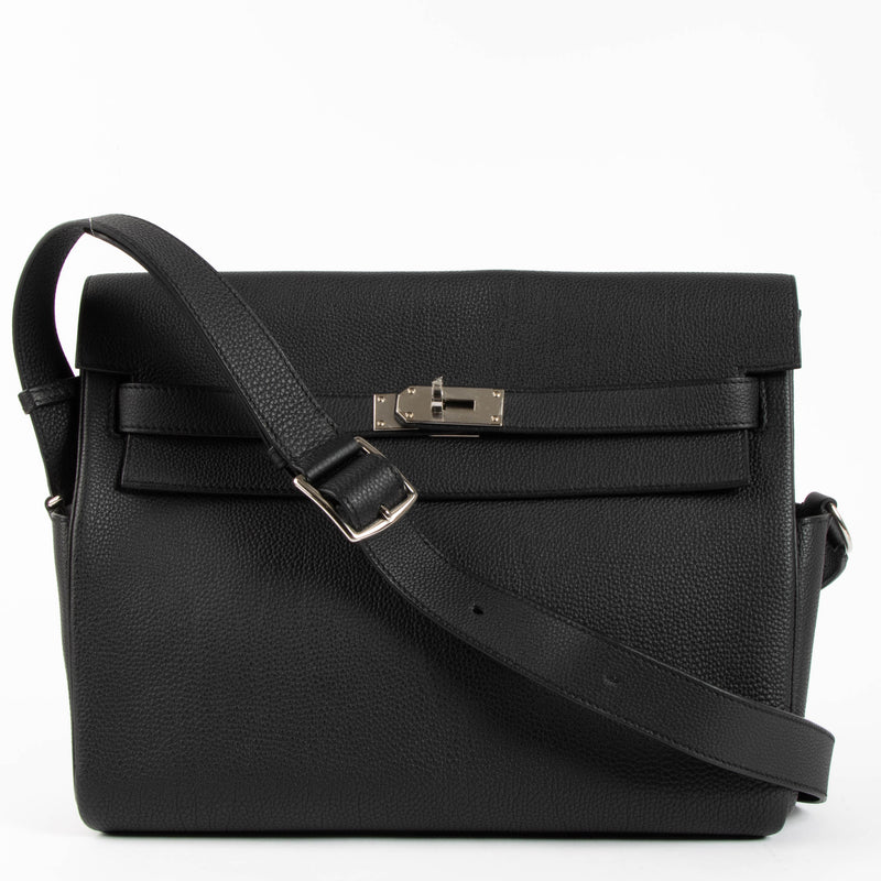 Hermès Kelly Messenger GM Black Togo PHW