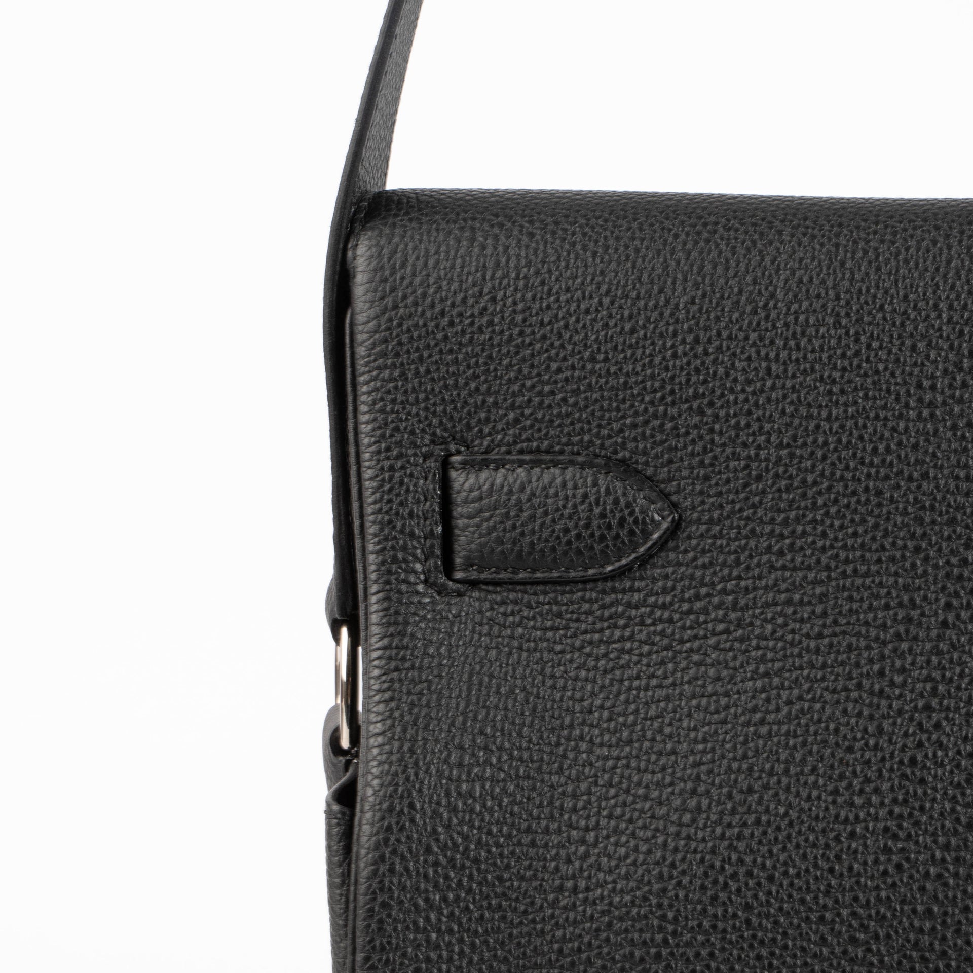 Hermès Kelly Messenger GM Black Togo PHW