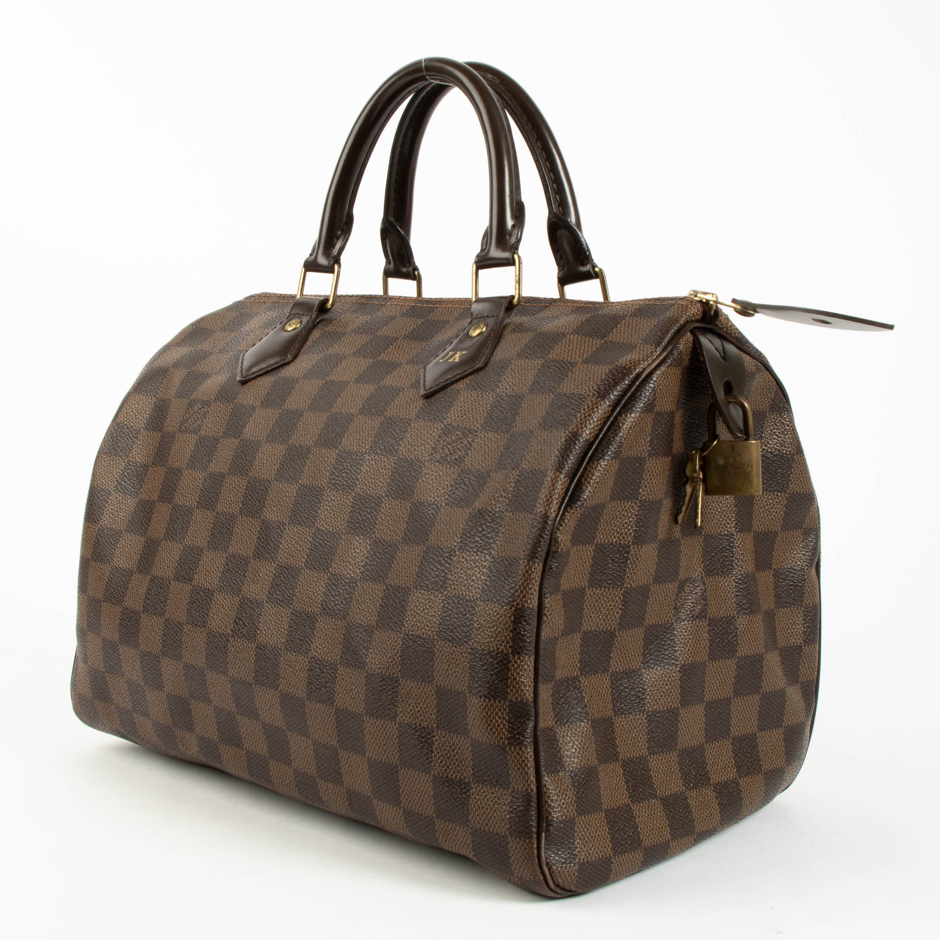 Shop safe online authentic second hand Louis Vuitton Speedy 30 Damier Ebene Bag