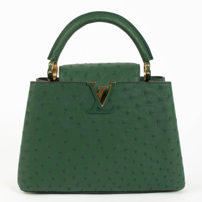 Louis Vuitton Green Ostrich Capucines BB Bag
