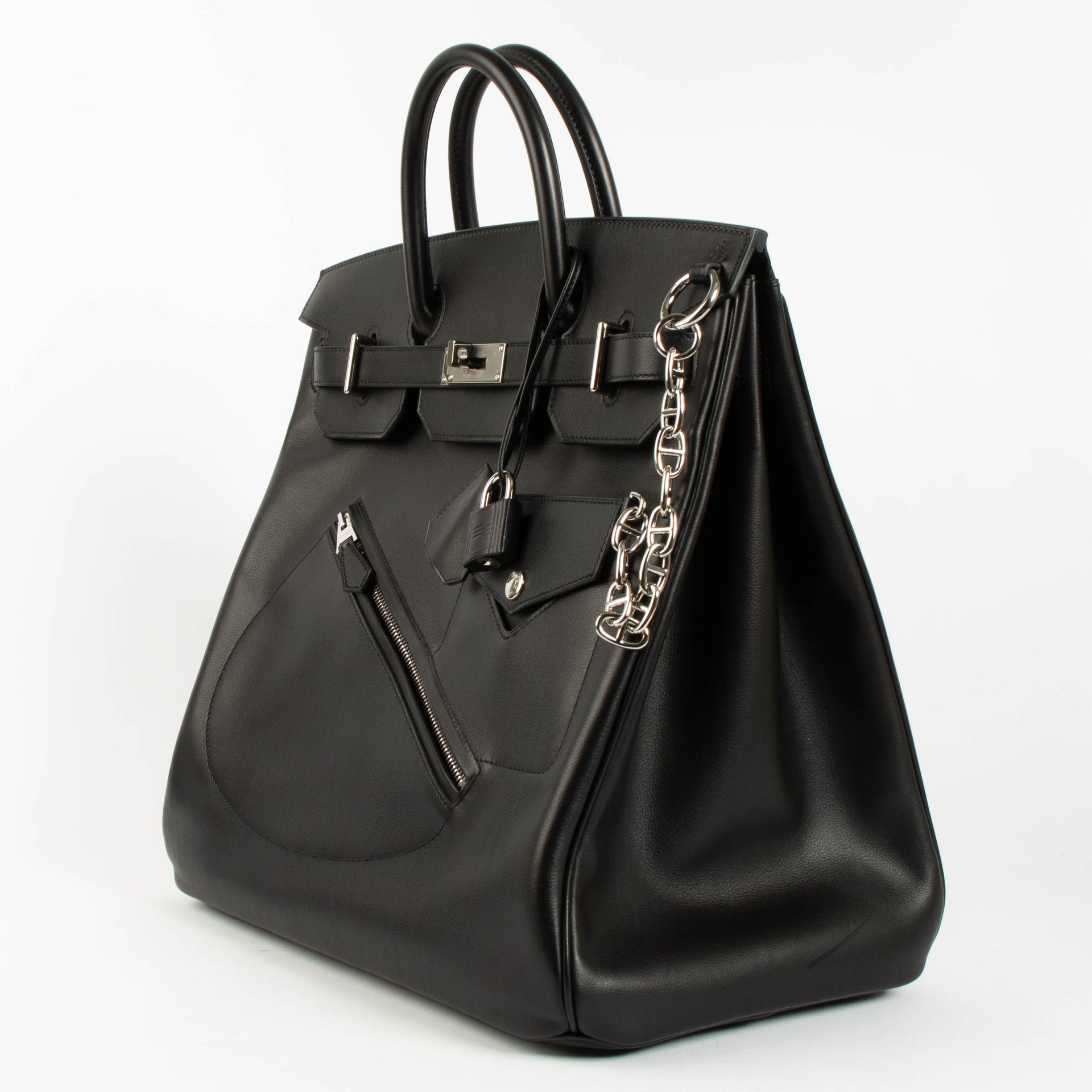 Hermès Black Evergrain HAC Rock 40 PHW