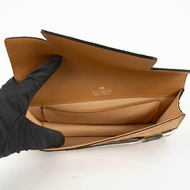 Delvaux Tricolore Python Madame Pochette Clutch