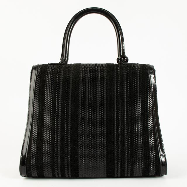 Shop the authentic Delvaux Black Toile de Cuir Vernis Brillant MM Bag on Labellov.com!