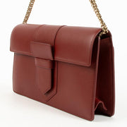 Shop the authentic Delvaux Red Presse Pochette Chain Clutch on Labellov.com!