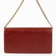 Shop the authentic Delvaux Red Presse Pochette Chain Clutch on Labellov.com!