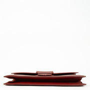 Shop the authentic Delvaux Red Presse Pochette Chain Clutch on Labellov.com!