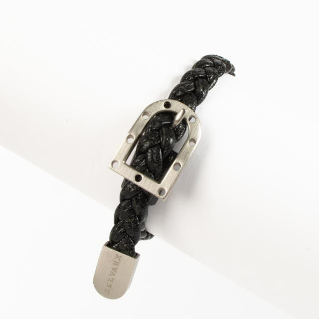 Shop the authentic Delvaux Black Braided Tresse Bracelet on Labellov.com!