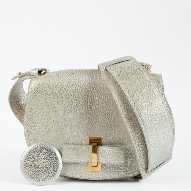 Delvaux Antique Silver Le Mutin Mini Army Bag