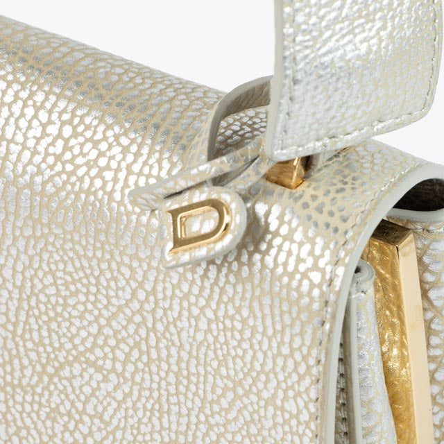 Delvaux Antique Silver Le Mutin Mini Army Bag