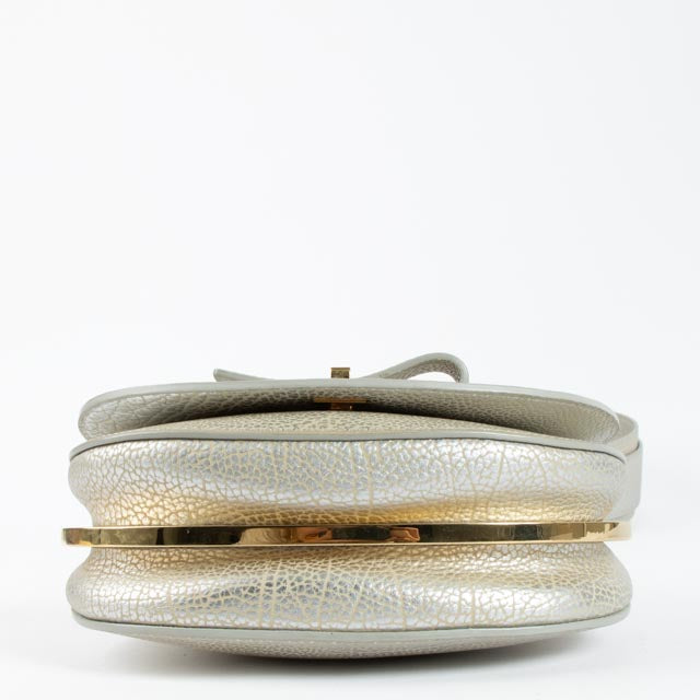 Delvaux Antique Silver Le Mutin Mini Army Bag
