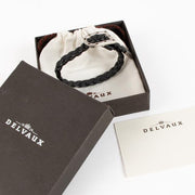 Shop the authentic Delvaux Black Braided Tresse Bracelet on Labellov.com!