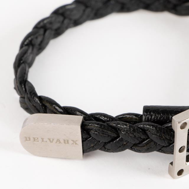 Shop the authentic Delvaux Black Braided Tresse Bracelet on Labellov.com!