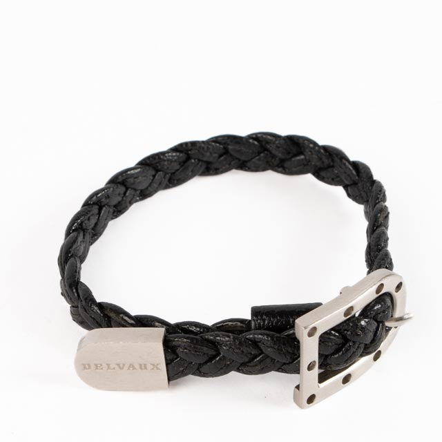 Shop the authentic Delvaux Black Braided Tresse Bracelet on Labellov.com!
