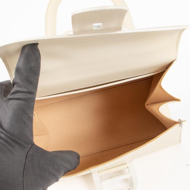 Delvaux Ivory Box Calf Brillant Mini