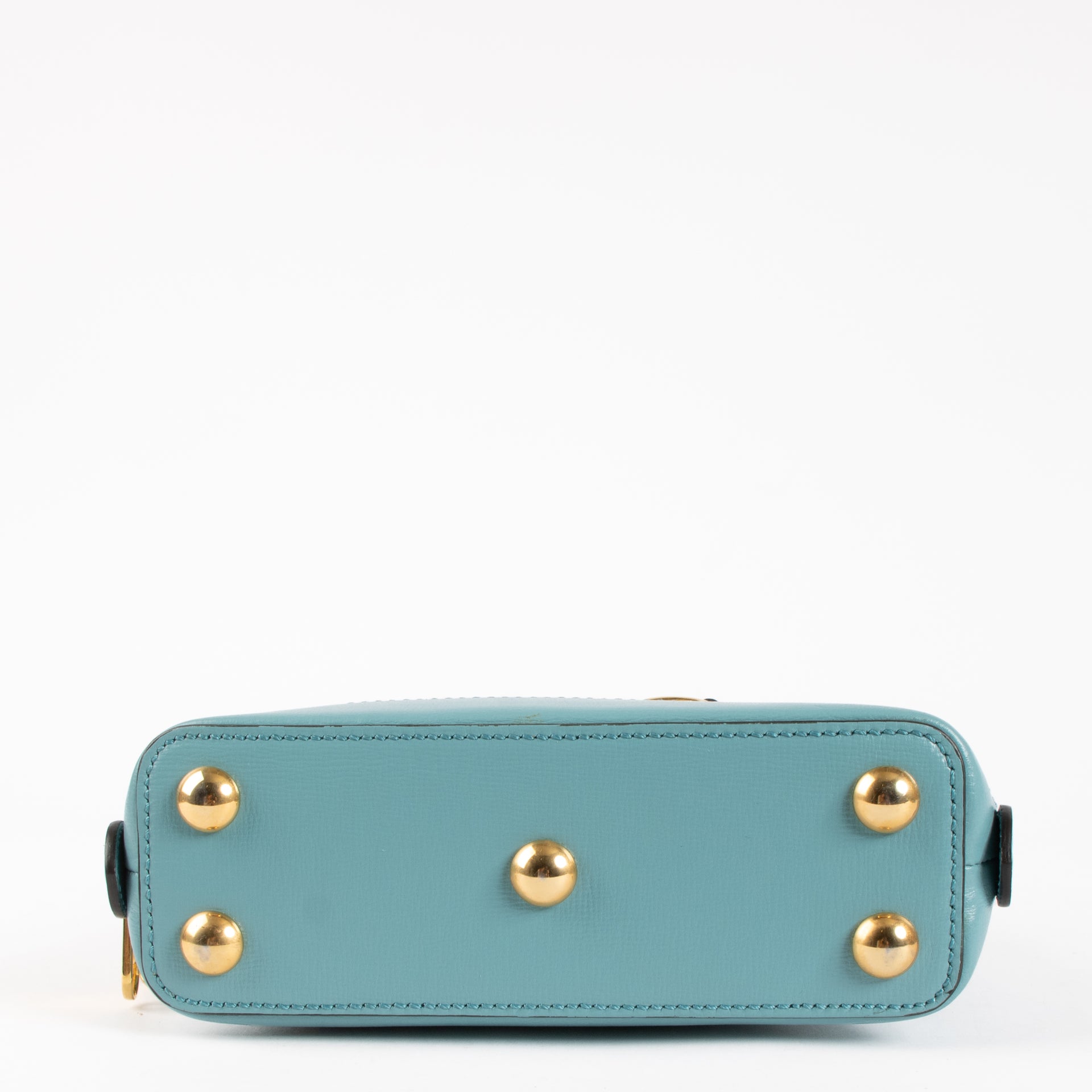 Gucci Blue Raffia Small Horsebit 1955 Top Handle Bag